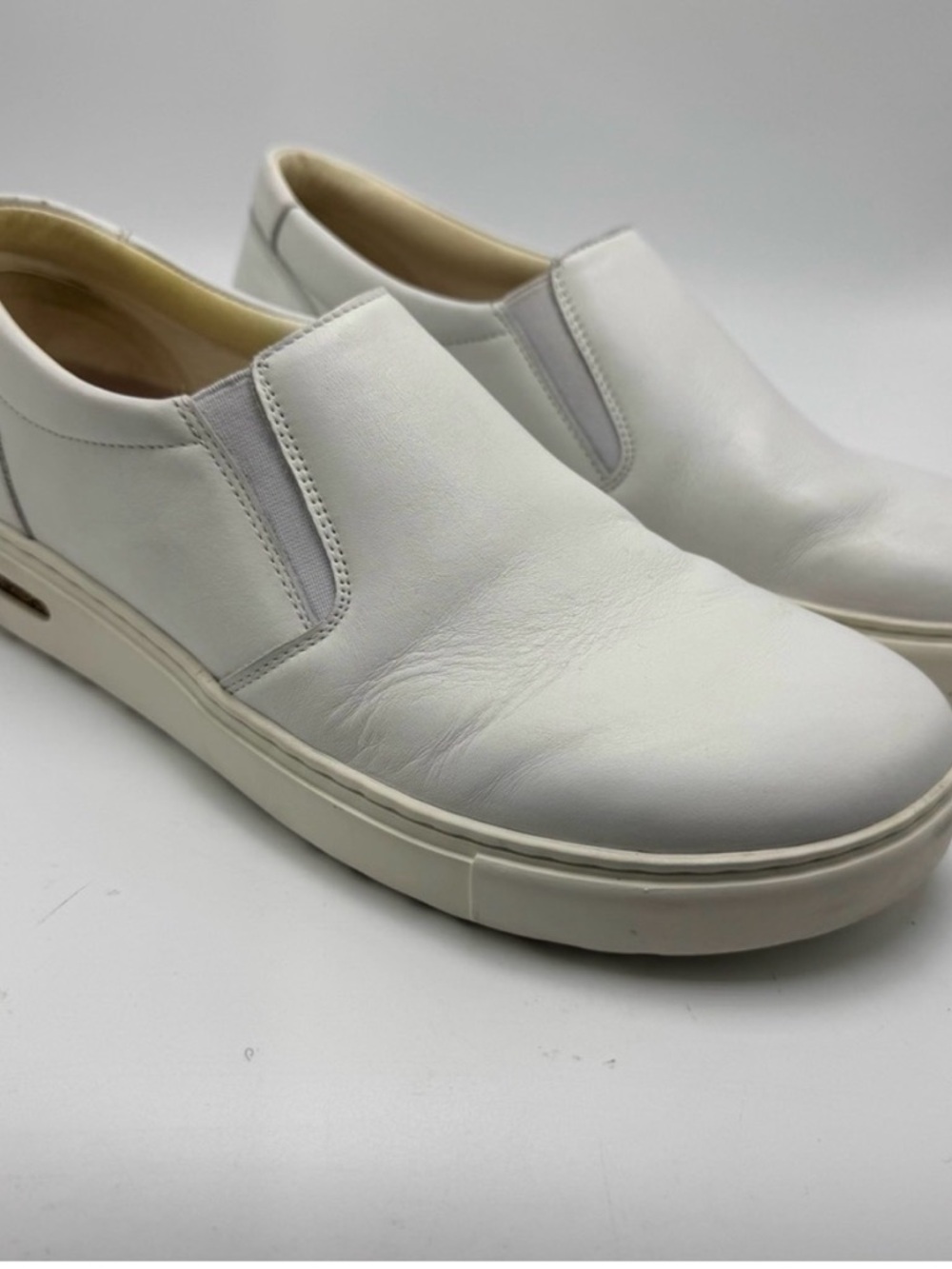 Birkenstock Oswego Leather Sneakers White Men's Size 43 / US 10 Slip-On Shoes